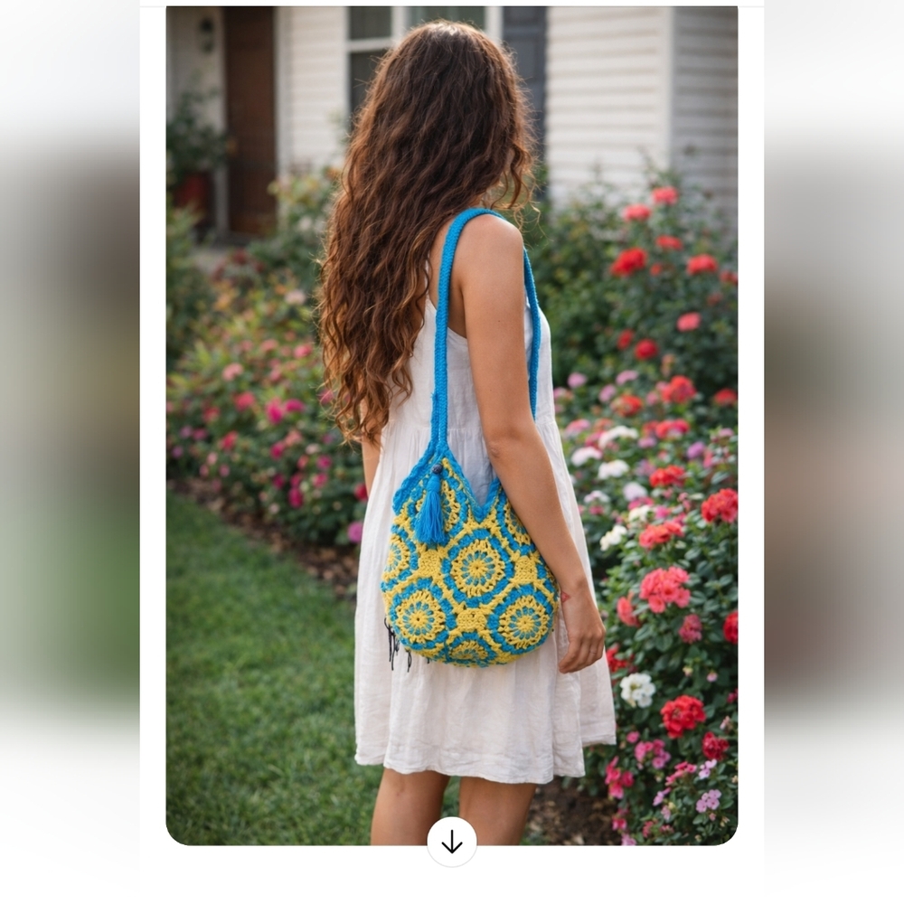 Handmade Crochet Women's Shoulder Bag